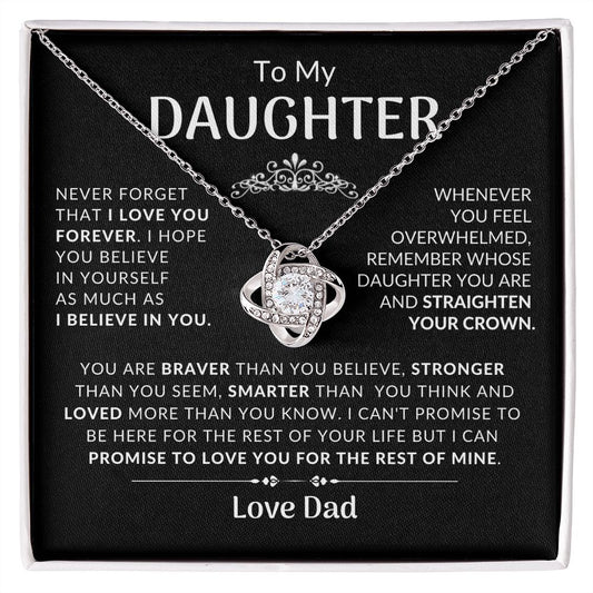 My Daughter | Crown Braver Smarter Loved | Daughter Gift From Dad