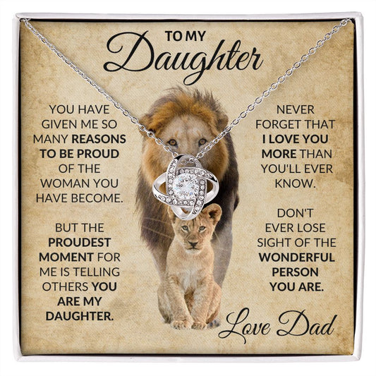 To My Daughter Love Dad Necklace