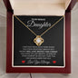 Bonus Daughter Always Here For You Last Breath - Love Knot - Perfect Gift For Birthday, Christmas, Graduation