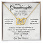 To My Granddaughter | Interlocking Hearts Necklace | Yellow and Rose Gold Options