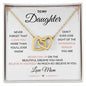 To My Daughter Love Mom | Interlocking Hearts Necklace