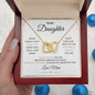 To My Daughter Love Mom | Interlocking Hearts Necklace