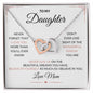 To My Daughter Love Mom | Interlocking Hearts Necklace