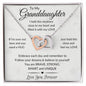 To My Granddaughter | Interlocking Hearts Necklace | Yellow and Rose Gold Options