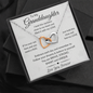 To My Granddaughter | Interlocking Hearts Necklace | Yellow and Rose Gold Options