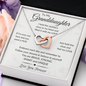 To My Granddaughter | Interlocking Hearts Necklace | Yellow and Rose Gold Options