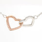 To My Daughter Love Mom | Interlocking Hearts Necklace