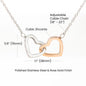To My Daughter Love Mom | Interlocking Hearts Necklace
