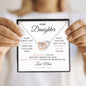 To My Daughter Love Mom | Interlocking Hearts Necklace