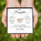 To My Daughter Love Mom | Interlocking Hearts Necklace