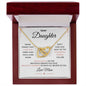 To My Daughter Love Mom | Interlocking Hearts Necklace