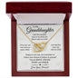 To My Granddaughter | Interlocking Hearts Necklace | Yellow and Rose Gold Options