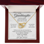 To My Granddaughter | Interlocking Hearts Necklace | Yellow and Rose Gold Options