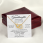 To My Granddaughter | Interlocking Hearts Necklace | Yellow and Rose Gold Options