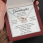 To My Granddaughter | Interlocking Hearts Necklace | Yellow and Rose Gold Options
