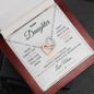 To My Daughter Love Mom | Interlocking Hearts Necklace