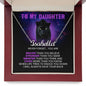 Daughter Custom Name Necklace - Black Panther Braver Stronger Loved