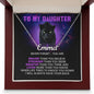 Daughter Custom Name Necklace - Black Panther Braver Stronger Loved