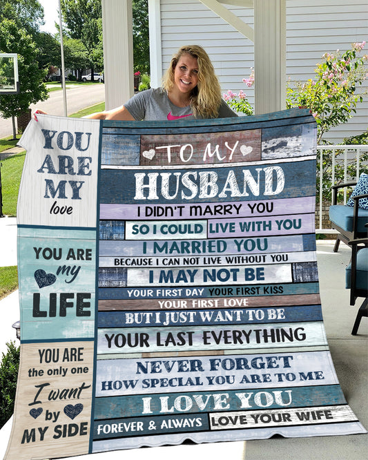 My Husband My Love Cozy Plush Blanket (Fleece or Sherpa)