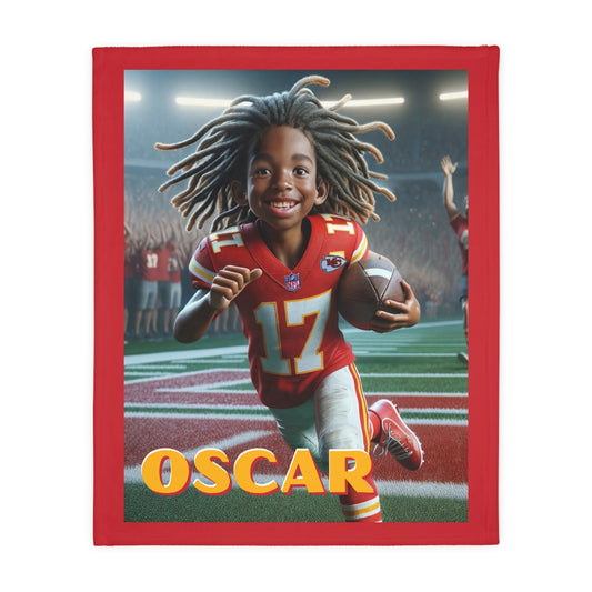 Oscar KCC Velveteen Minky Blanket (Two-sided print)