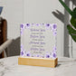 Gift for Her - Graduation, Birthday, Engagement, Wedding, House Warming, Just Because Gift Acrylic Plaque (LED Base Option)