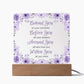 Gift for Her - Graduation, Birthday, Engagement, Wedding, House Warming, Just Because Gift Acrylic Plaque (LED Base Option)
