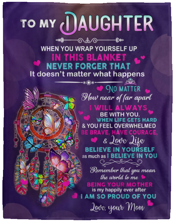 Daughter Wrap Yourself Up Blanket Fleece (Large - 60x80)