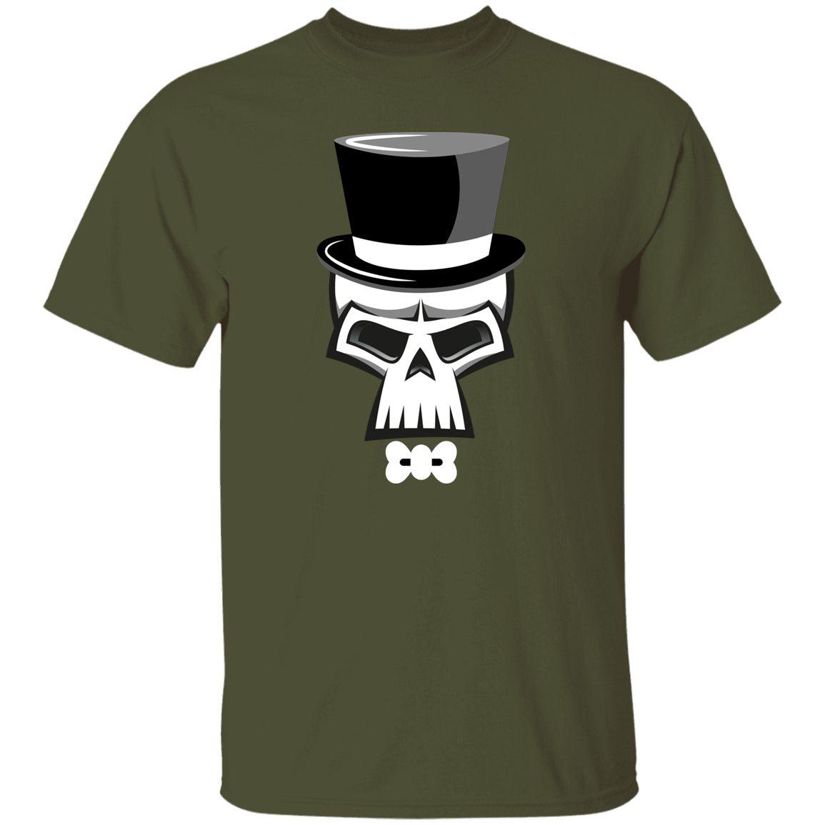 Skull Top Hat Halloween T-Shirt