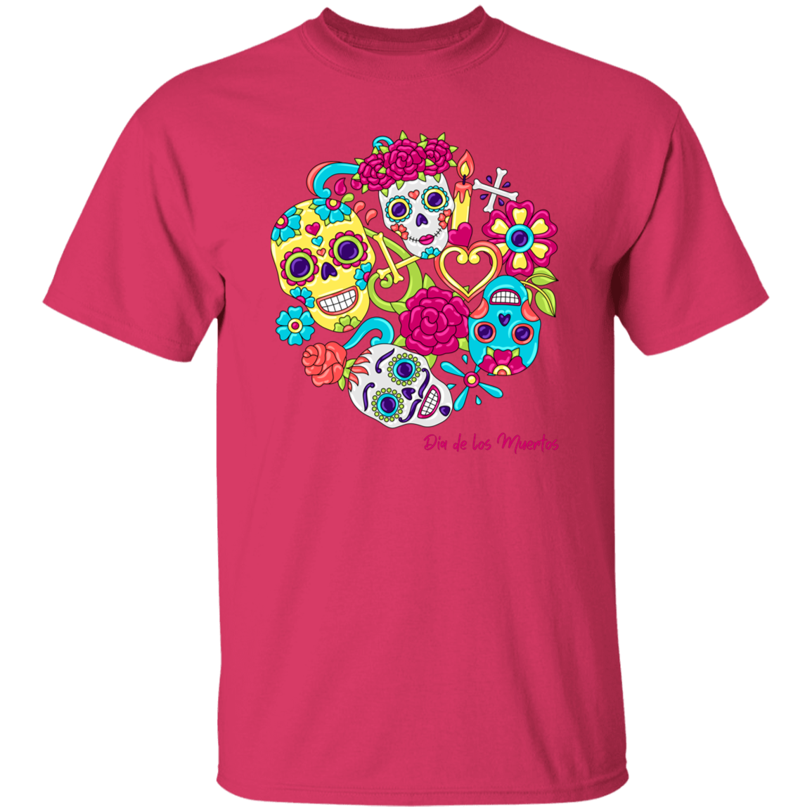 Faces Dia De Los Muertos (Day of The Dead) Halloween T-Shirt