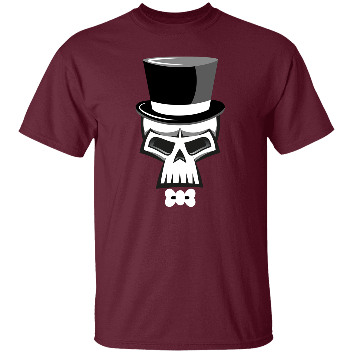 Skull Top Hat Halloween T-Shirt