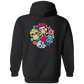 Faces Dia De Los Muertos (Day of The Dead) Halloween Zip Up Hooded Sweatshirt