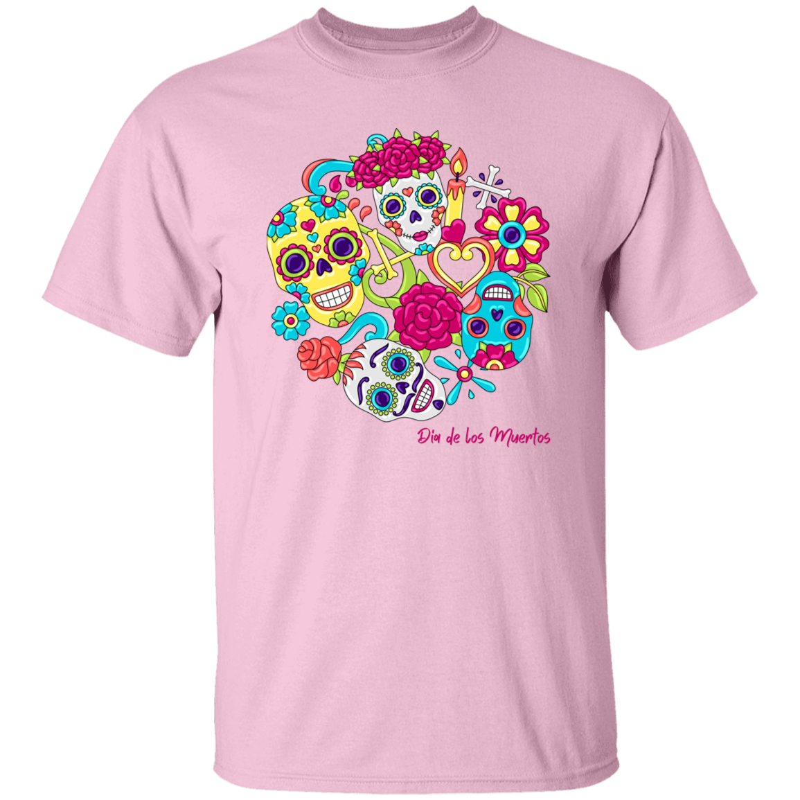 Faces Dia De Los Muertos (Day of The Dead) Halloween T-Shirt