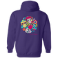Faces Dia De Los Muertos (Day of The Dead) Halloween Zip Up Hooded Sweatshirt