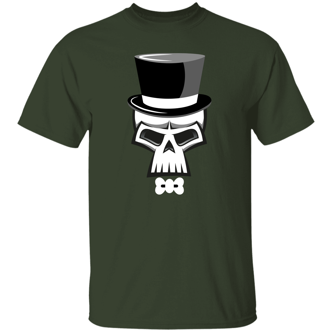 Skull Top Hat Halloween T-Shirt