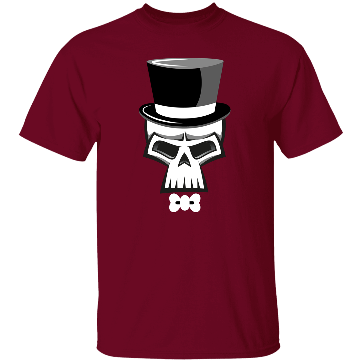 Skull Top Hat Halloween T-Shirt