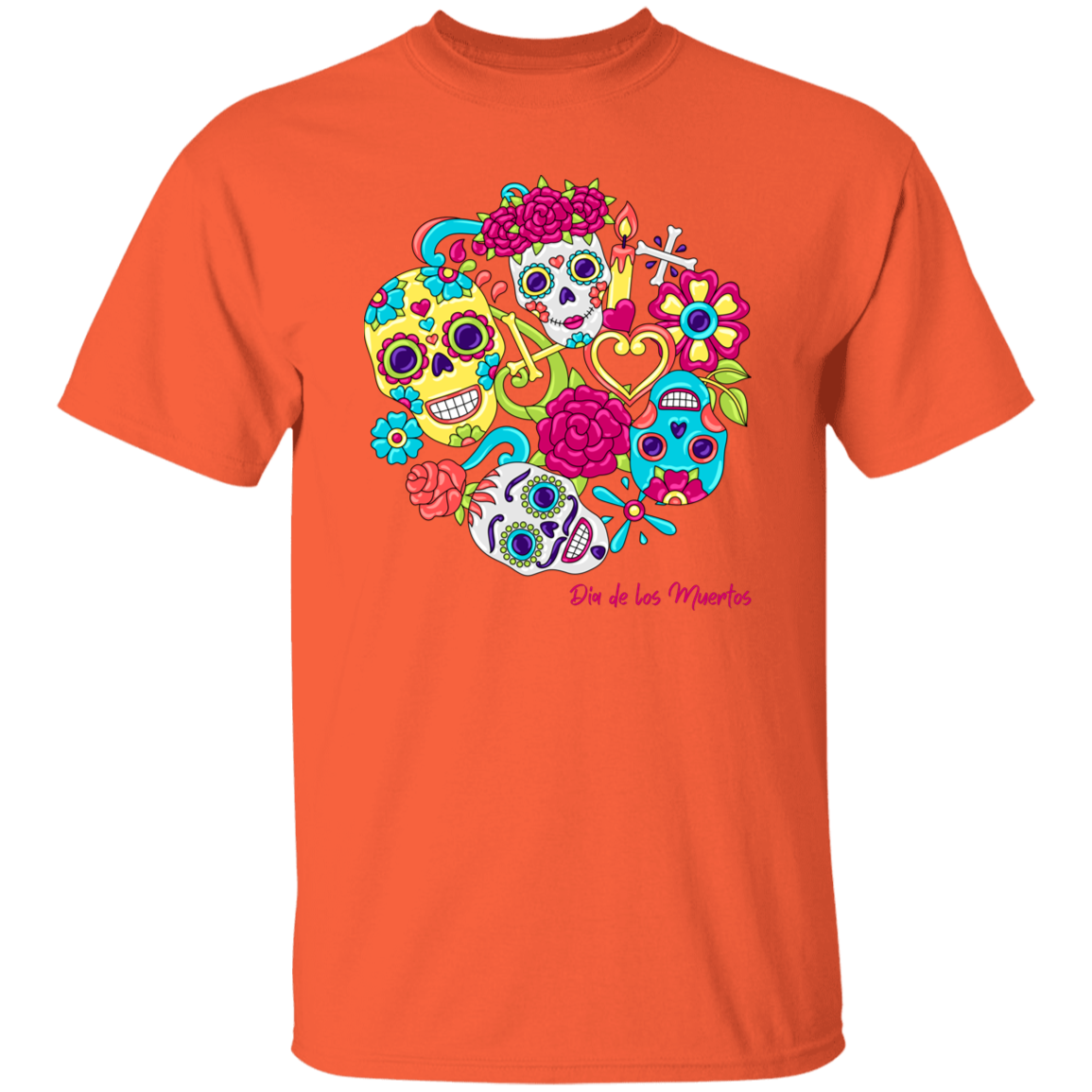 Faces Dia De Los Muertos (Day of The Dead) Halloween T-Shirt