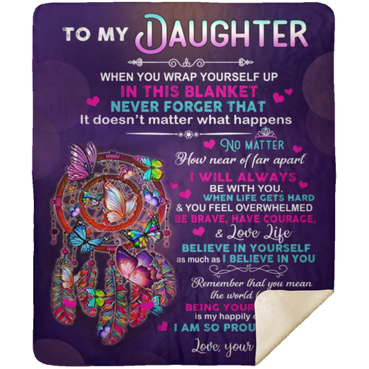 Daughter Wrap Yourself Up Sherpa Blanket (Medium 50x60)