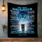 Daughter Love Dad | My Baby Girl | Thick Premium Sherpa Blanket (Medium -  50x60)