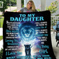 Daughter Love Dad | My Baby Girl | Thick Premium Sherpa Blanket (Large - 60x80)