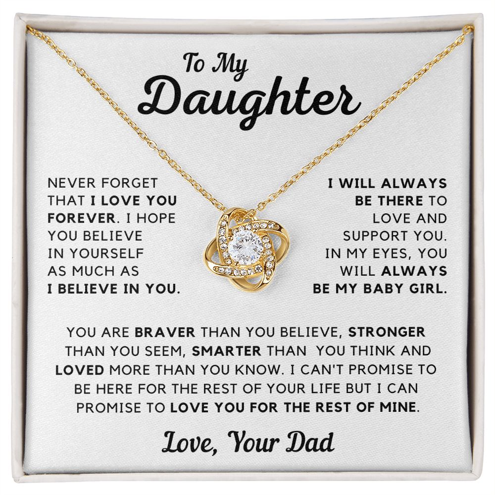 Daughter Always My Baby Girl - Daughter Gift From Dad - Love Knot