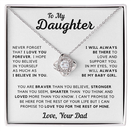 Daughter Always My Baby Girl - Daughter Gift From Dad - Love Knot