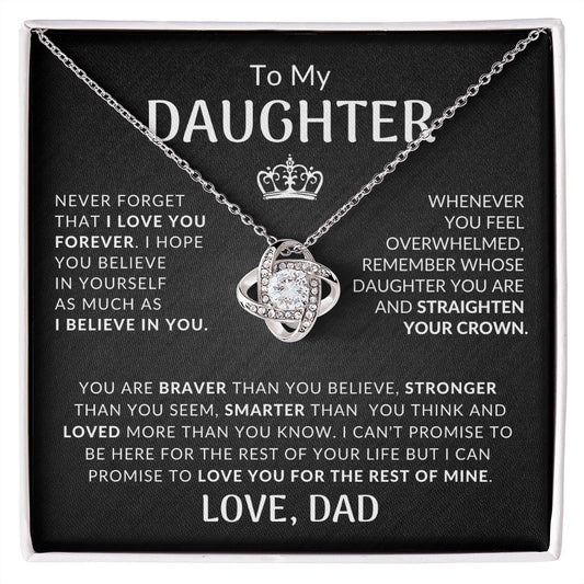 My Daughter | Crown Braver Smarter Loved | Daughter Gift From Dad