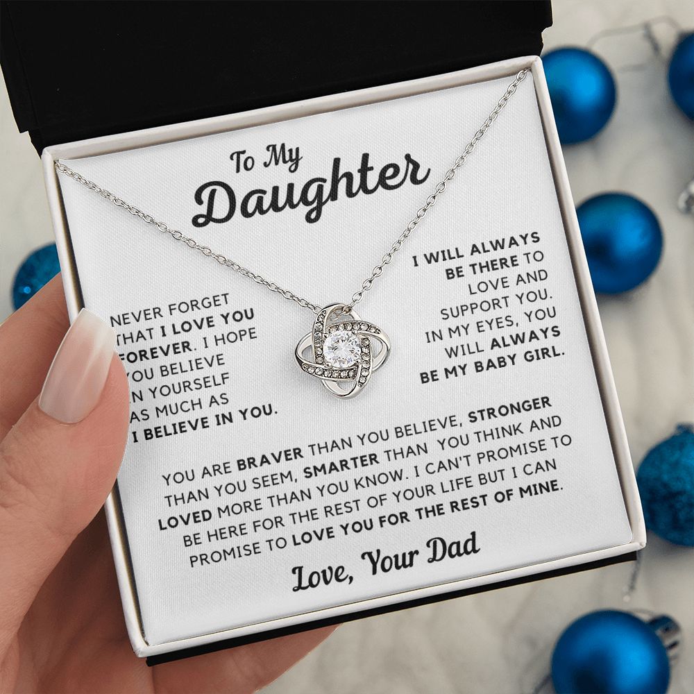 Daughter Always My Baby Girl - Daughter Gift From Dad - Love Knot