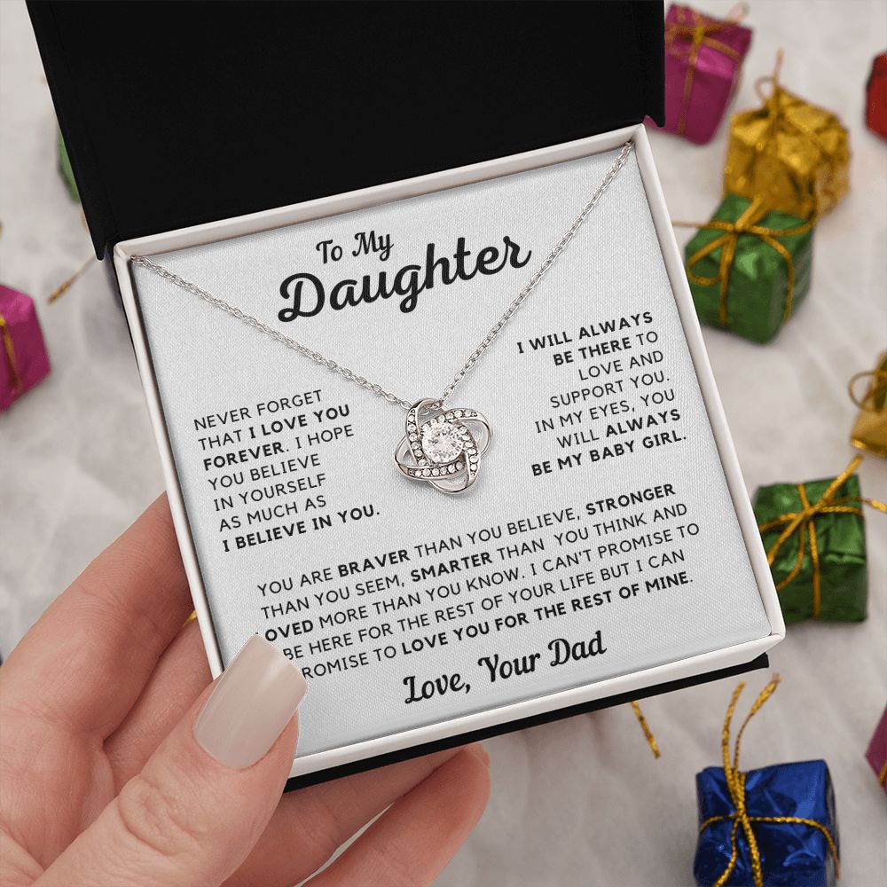 Daughter Always My Baby Girl - Daughter Gift From Dad - Love Knot