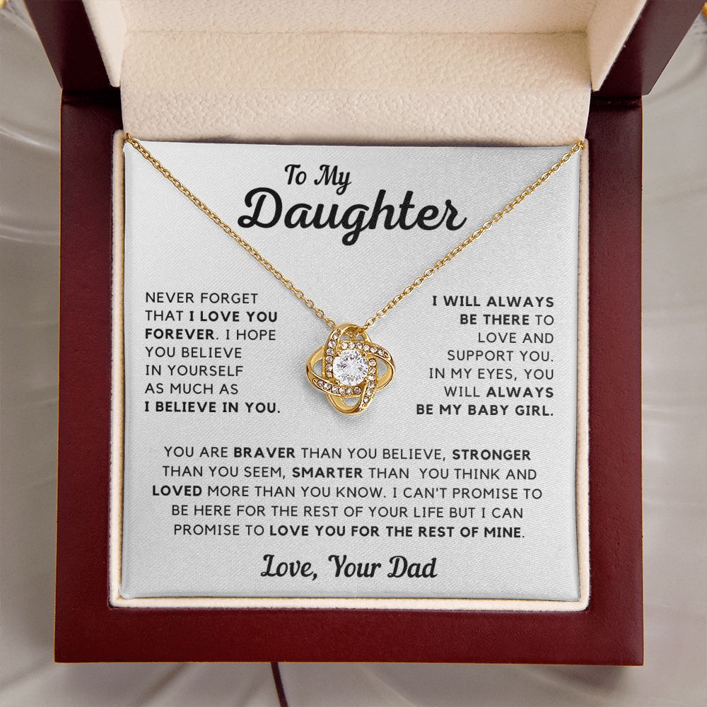 Daughter Always My Baby Girl - Daughter Gift From Dad - Love Knot