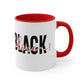 Black Love Hearts - Accent Coffee Mug, 11oz