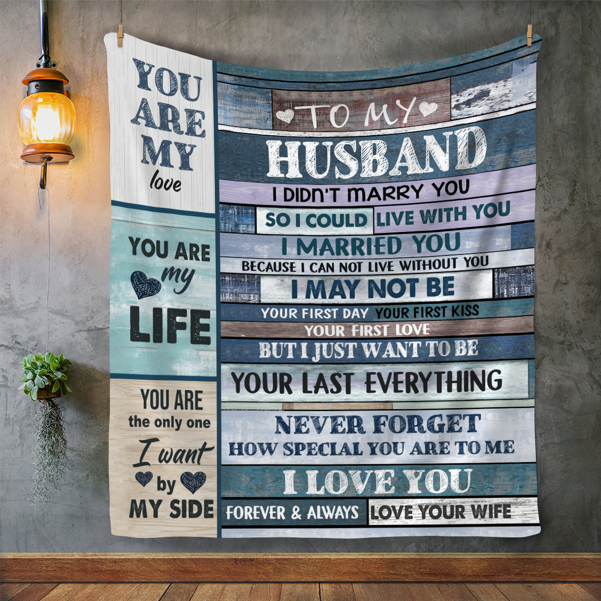 My Husband My Love Cozy Premium Sherpa Blanket (Medium - 50x60)